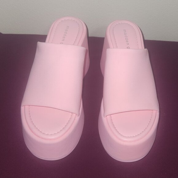 Pink Madden Girl Platform Sandals Size 8 - Picture 1 of 7